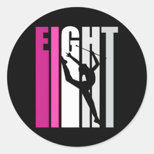 Sticker Rond Gymnastique rythmique 8E Baton Twirl