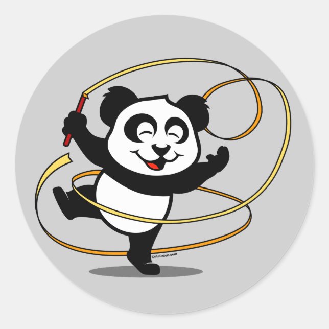 Sticker Rond Gymnastique rythmique Panda (Devant)