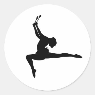 Sticker Rond Gymnastique rythmique Silhouette