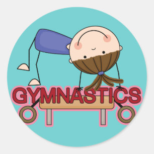 Sticker Rond GYMNASTIQUE - T-shirts de faisceau d'équilibre de