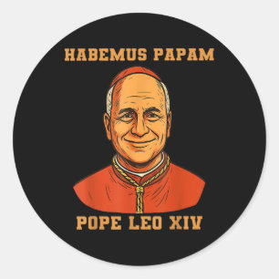 Sticker Rond Habemus Papam Pape Leo Xiv