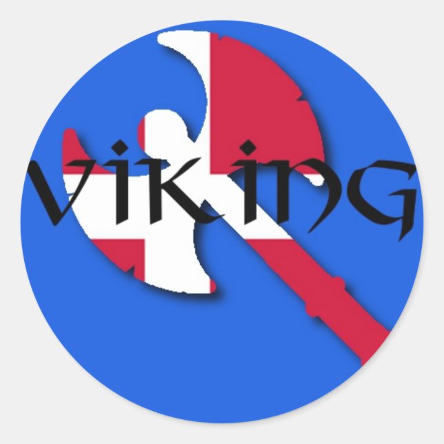 Sticker Rond hache viking danoise (Devant)