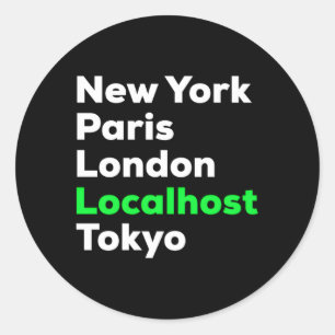 Sticker Rond Hacker Cybersécurité Pentester Localhost