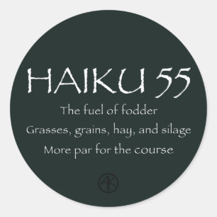 STICKER ROND HAIKU 55
