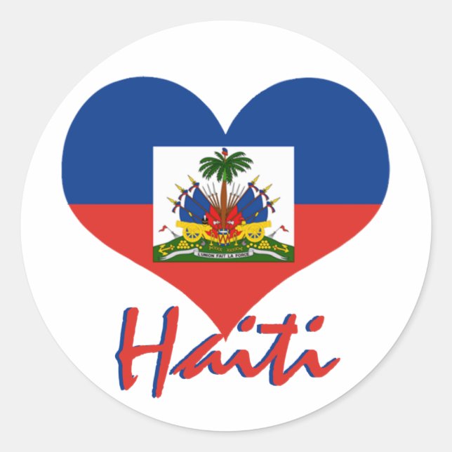 Sticker Rond Haïti (Devant)