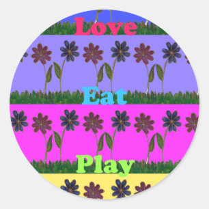 Sticker Rond Hakuna Matata Love Mange Jeu.png
