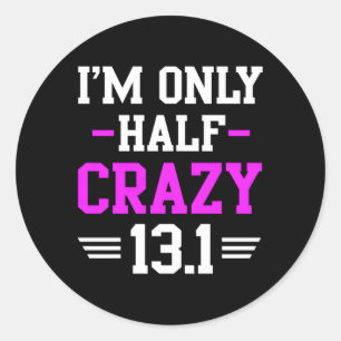 Sticker Rond Half Marathon Crazy Runner Training 131 Mile