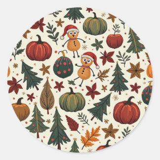 Sticker Rond hallothanksmas