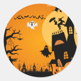 Sticker Rond Halloween
