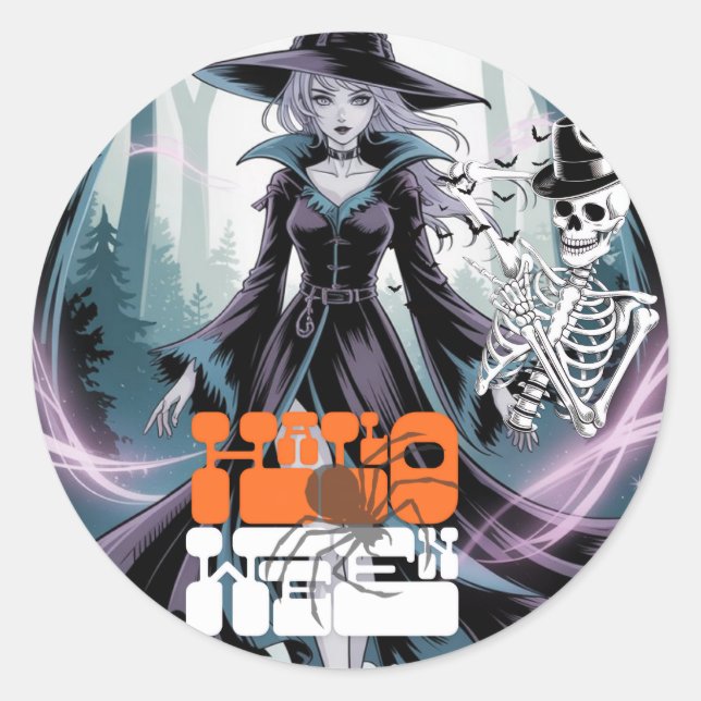 Sticker Rond Halloween  (Devant)