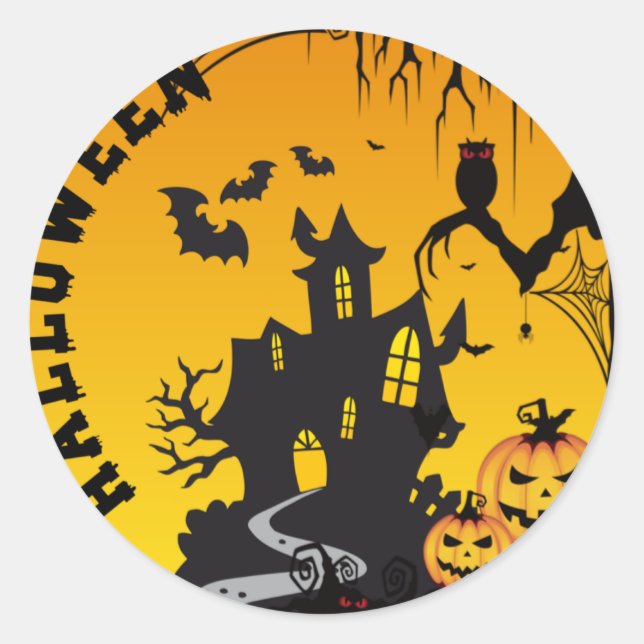 Sticker Rond Halloween (Devant)