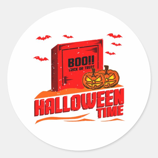 Sticker Rond Halloween Boo (Devant)