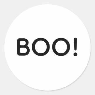 Sticker Rond Halloween BOO ! Sac cadeau de typographie simple