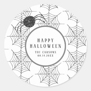 Sticker Rond Halloween cadeaux de fête Décorations Araignées We