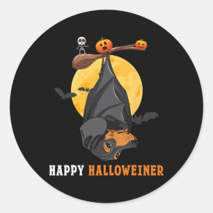 Sticker Rond Halloween Citrouille Dachshund Pour Les Femmes Et