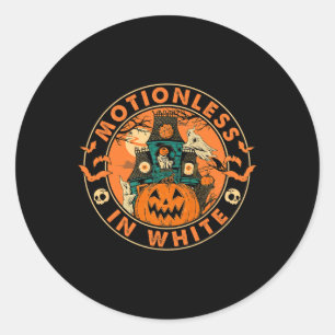 Sticker Rond Halloween Citrouille Motionlesses amusantes en bla