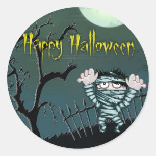 Sticker Rond Halloween effrayant