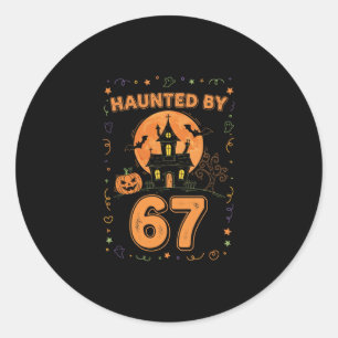 Sticker Rond Halloween effrayant 67 Six Sept Meme 1 (12)