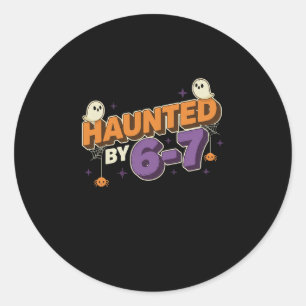 Sticker Rond Halloween effrayant 67 Six Sept Meme 1 (18)