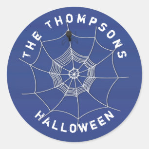 Sticker Rond Halloween Éffrayant effrayant mignon araignée Web