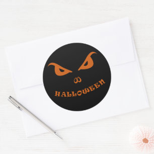 Sticker Rond Halloween éffrayant effrayant visage