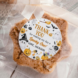 Sticker Rond Halloween Éffrayant un anniversaire