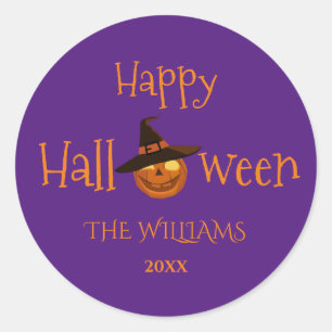 Sticker Rond Halloween Éffrayants personnalisées