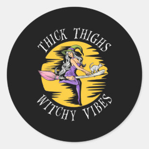 Sticker Rond Halloween épais cuisses Vibes de cuisine