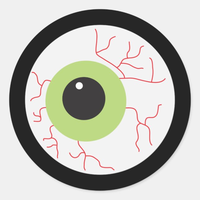 Sticker Rond Halloween Eyeball effrayant (Devant)