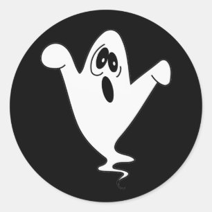 Sticker Rond Halloween Fantôme mou Howt