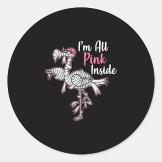 Sticker Rond Halloween Flamingo Venin