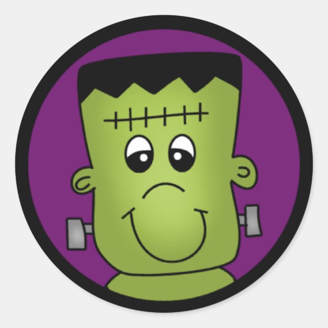 Sticker Rond Halloween Frankie (Devant)