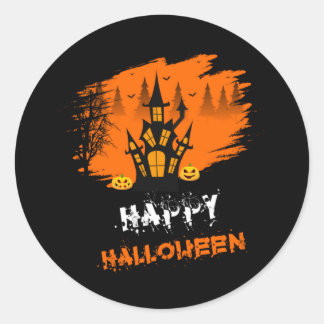 Sticker Rond Halloween Happy Halloween Birthday