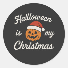 Sticker Rond Halloween is my Christmas