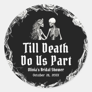 Sticker Rond Halloween Jusqu'à la mort Faisons-nous partie Fête