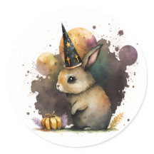 Halloween lapin d'aquarelle