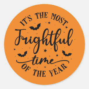 Sticker Rond Halloween l'art du temps effrayant