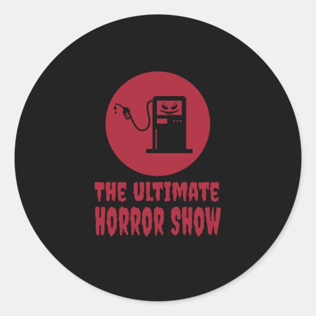 Sticker Rond Halloween - L'ultime spectacle d'horreur à la stat (Devant)