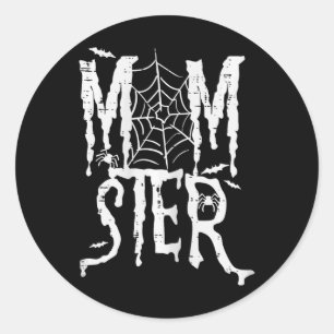 Sticker Rond Halloween Momster Maman Monster Costume amusant ma