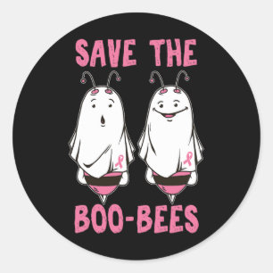Sticker Rond Halloween octobre Sensibilisation au cancer du sei