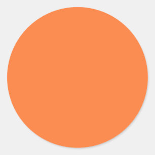 Sticker Rond Halloween orange vif