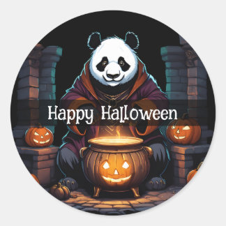 Sticker Rond Halloween Panda