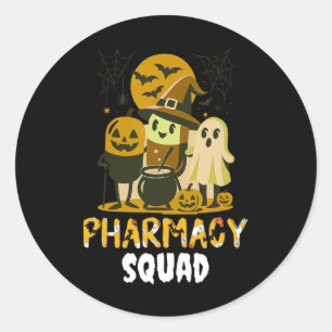 Sticker Rond Halloween Pharmacie Squad pilules Costume Pharmaci