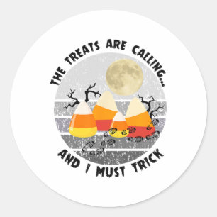 Sticker Rond Halloween Randonnée Funny Hiker Nature Loover Camp