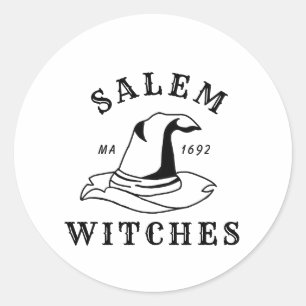 Sticker Rond Halloween, Salem Witches