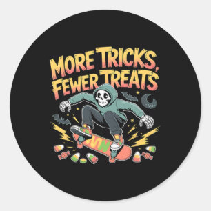 Sticker Rond Halloween Skateboard Traces Skeleton Candy Youth
