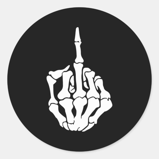 Sticker Rond Halloween Skeleton (Devant)
