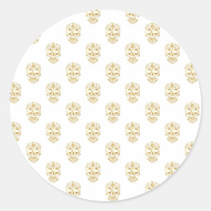 Sticker rond Halloween Skull Classic