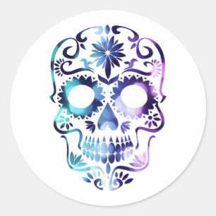 Sticker rond Halloween Skull Classic