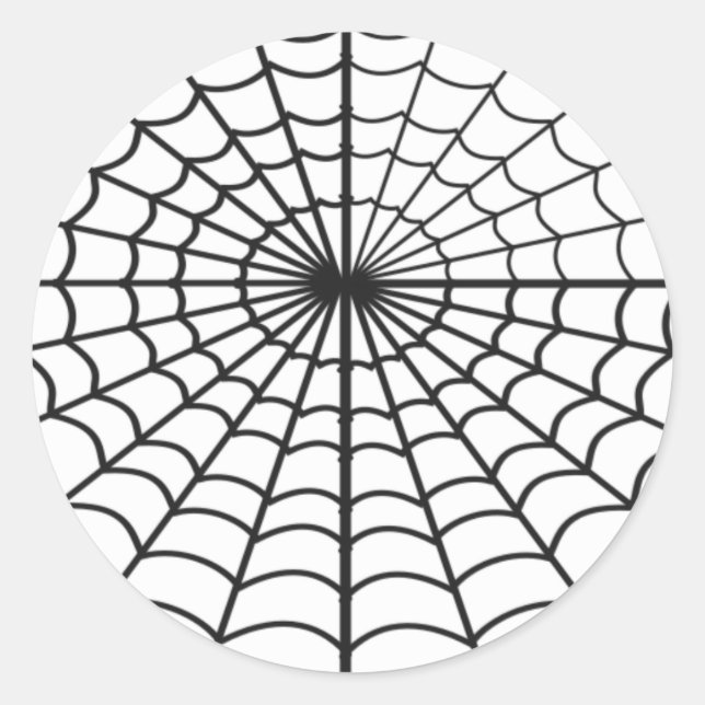 Sticker Rond Halloween Spider Web Fun Kid amical (Devant)